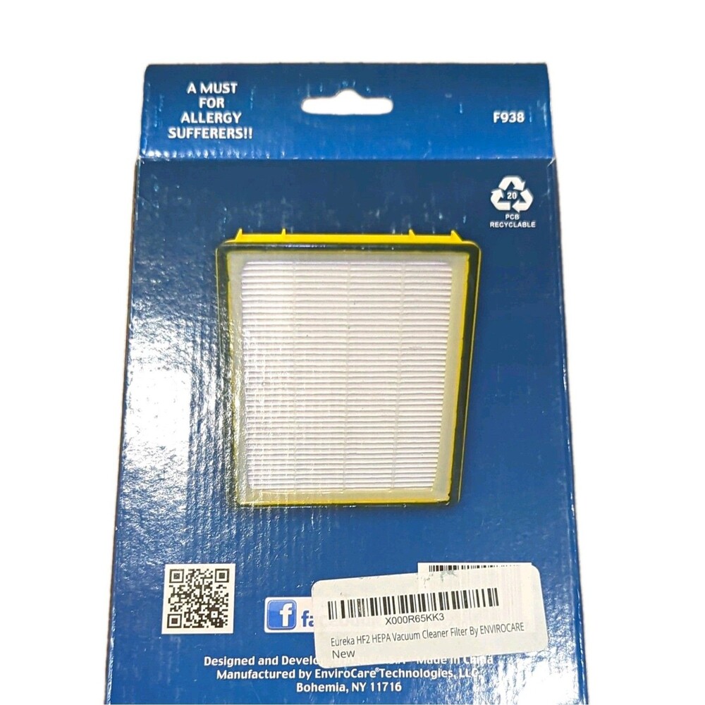 EnviroCare Technologies HF-2 HEPA Vacuum Filter F938 for Eureka